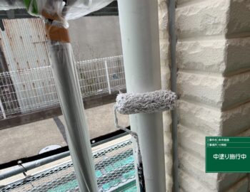 雨樋　上塗り　1回目