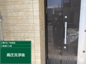 泉大津市S様邸の外壁高圧洗浄後の状態