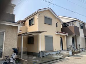 泉大津市S様邸の外壁塗装施工後｜ワイドシーラー・セラコートアクア施工